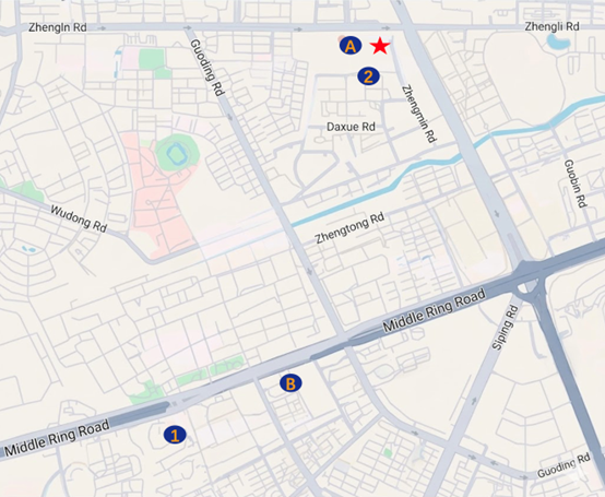 Shuttle bus map